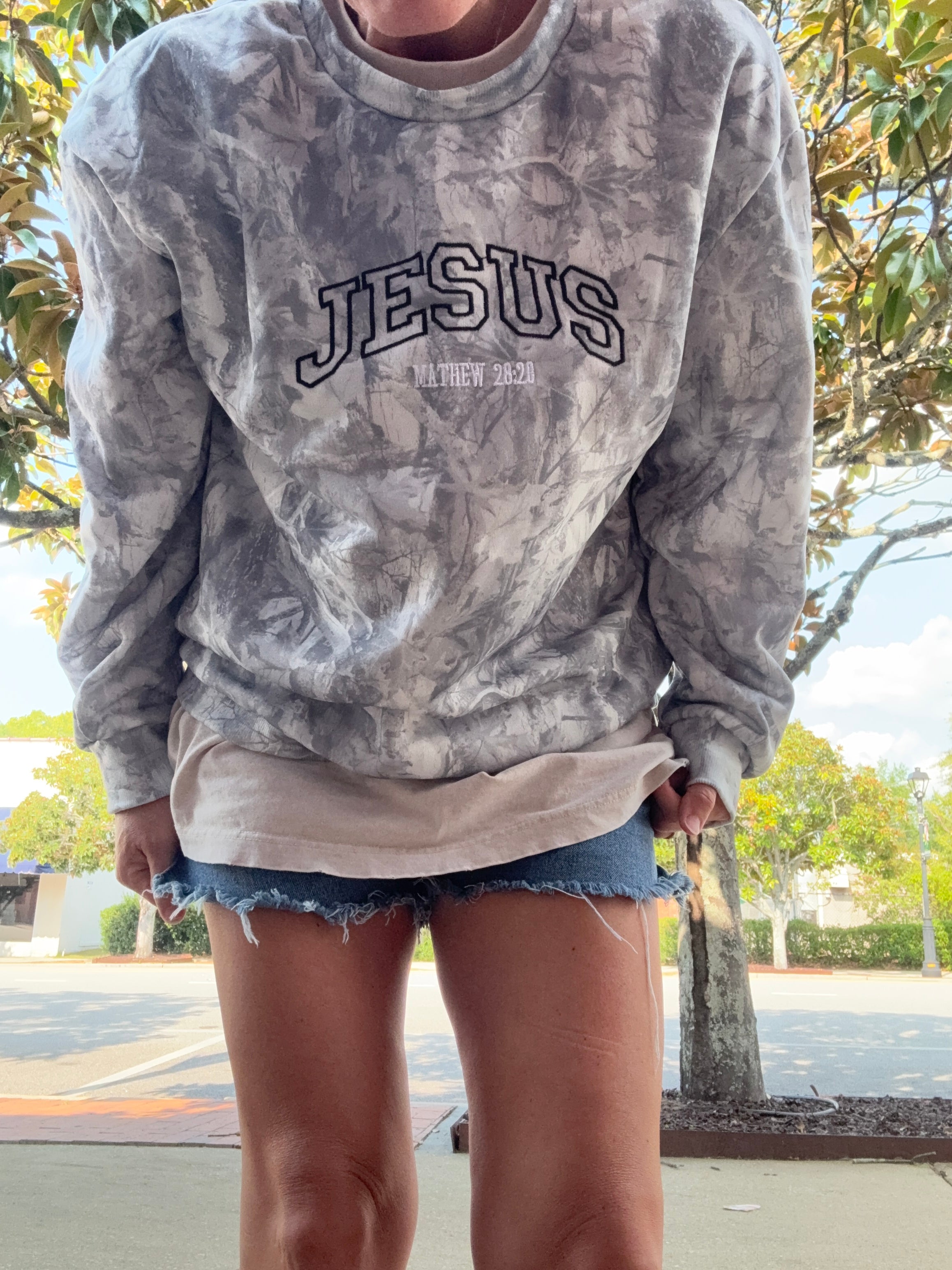 Jesus Camo Matthew 28:20 sweater