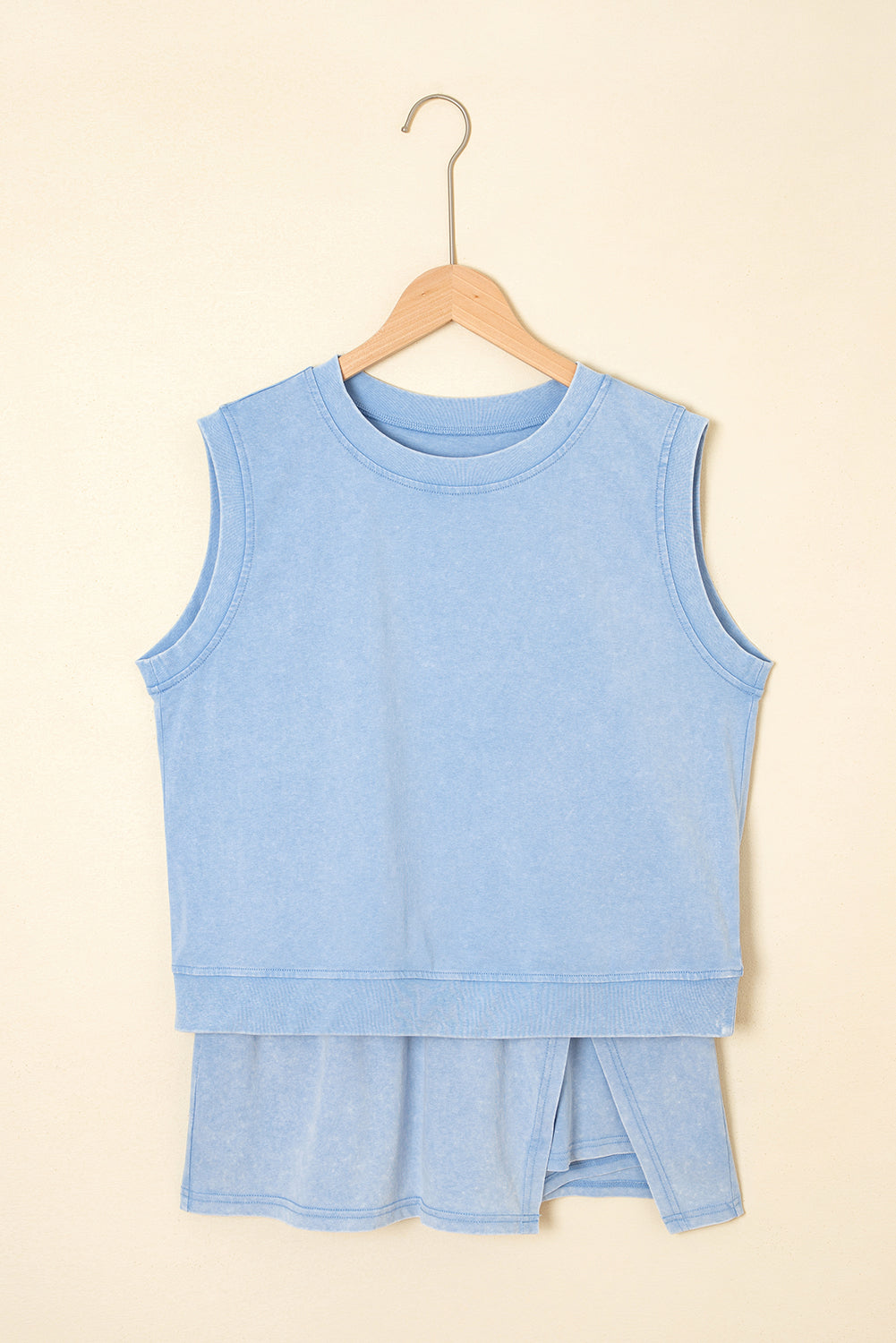 2 Pieces Mineral Wash Cotton Tank Top & Skort Set